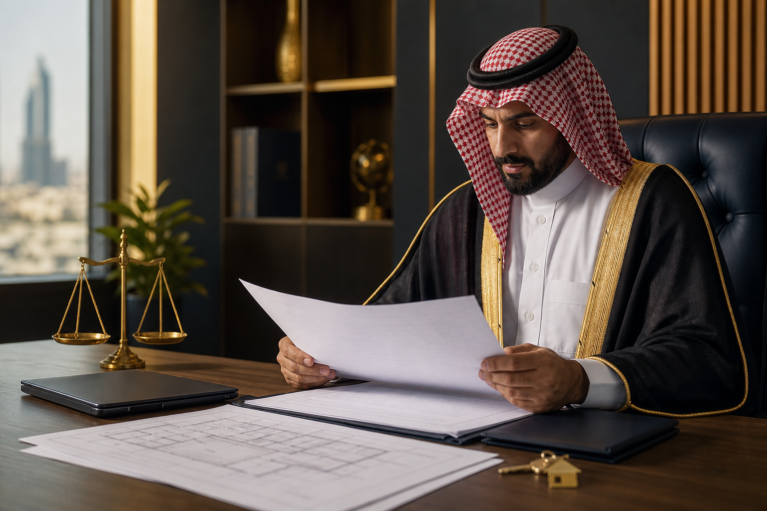 محامي قسمة تركة يراجع مستندات الورثة والعقارات